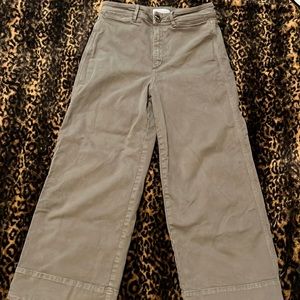 Army green High waisted jeans